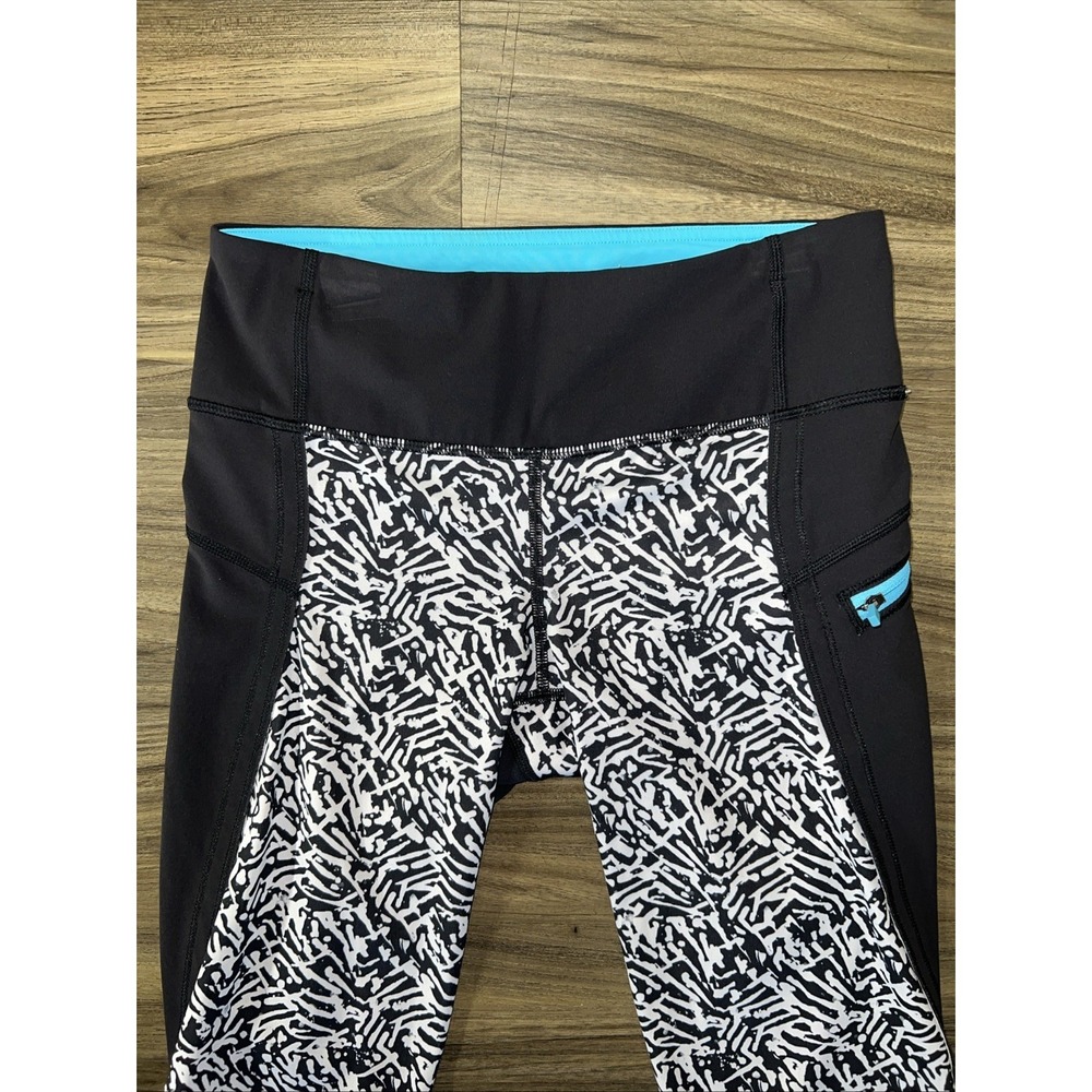 Lululemon Leggings Womens Size 4 Multicolor Abstract Pull On Crop Activewear Gym - Picture 2 of 6